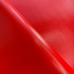 Ткань ПВХ 600 гр/м2 плотная, Красный (Ширина 150см), на отрез  в Дербенте