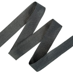 Окантовочная лента-бейка, цвет Чёрный 22мм (на отрез)  в Дербенте