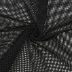 Трикотажная Сетка 75 г/м2, цвет Черный (на отрез)  в Дербенте