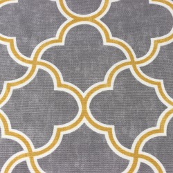 Интерьерная ткань Дак (DUCK), принт &quot;Орнамент на Сером&quot; (на отрез)  в Дербенте