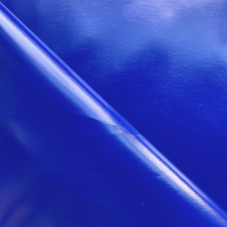 Тентовый материал ПВХ 450 гр/м2, Синий (Ширина 160см), на отрез  в Дербенте, 450 г/м2, 799 руб